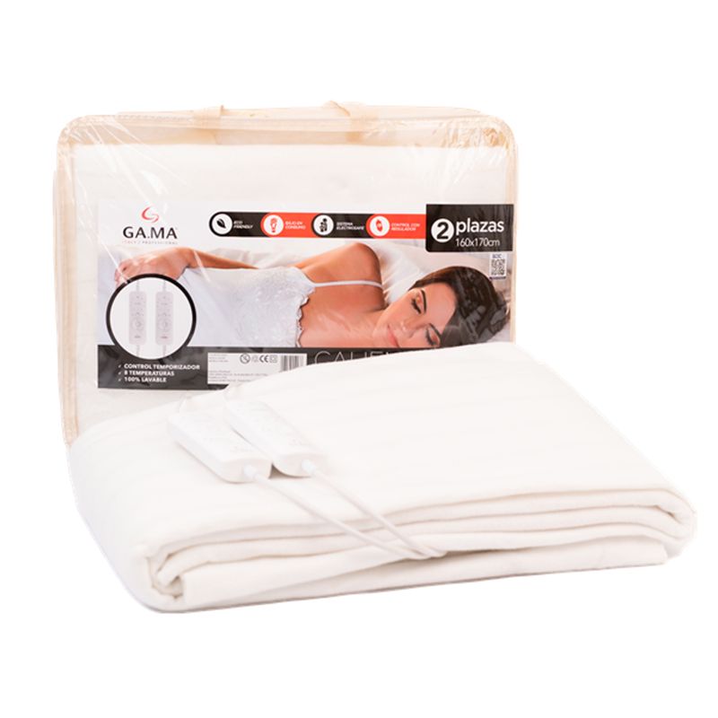 GAMA - Calienta Cama Gama 2 Plazas De Polyester Con 8 Temperaturas