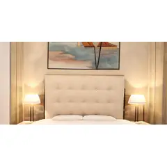 MUEBLES NEW - RESPALDO DOS PLAZAS LINO BEIGE