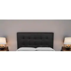 MUEBLES NEW - RESPALDO DOS PLAZAS LINO NEGRO
