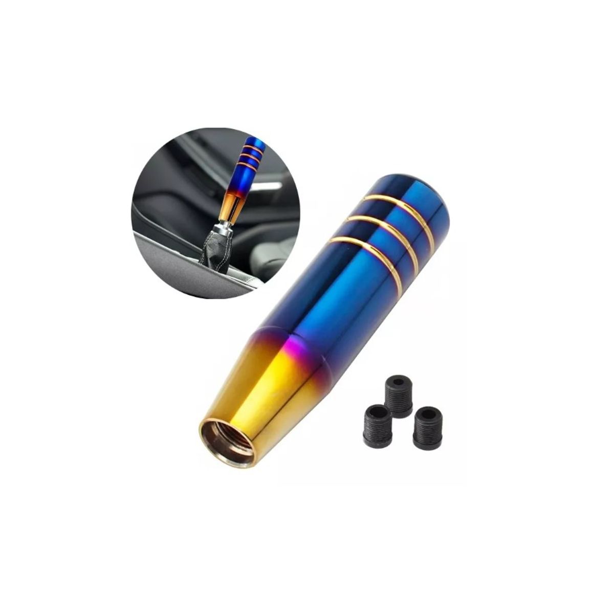 GENERICO - Pomo Manilla De Cambios Auto Universal Azul