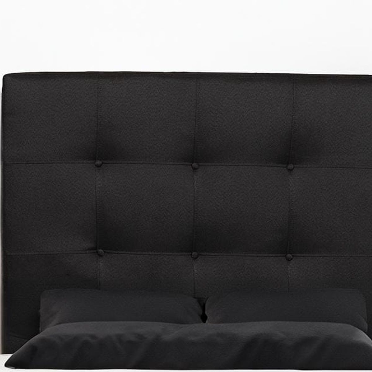 MUEBLES NEW - RESPALDO PLAZA Y MEDIA LINO NEGRO