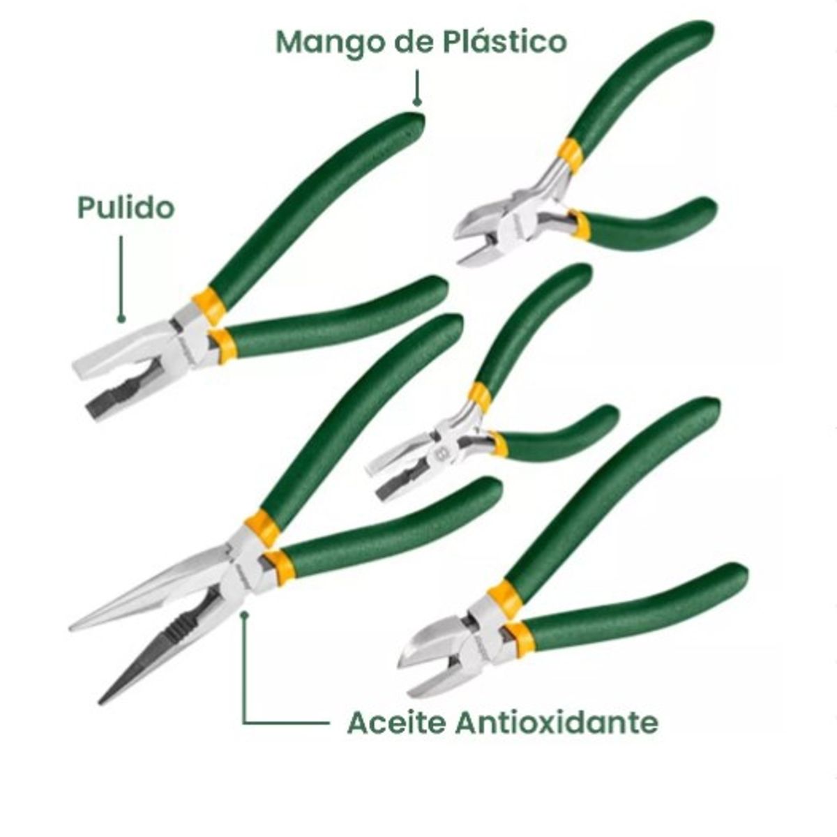 GENERICO - Juego De Alicates 5 Piezas Jadever