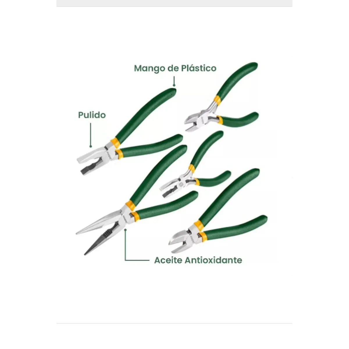 GENERICO - Juego De Alicates 5 Piezas Jadever