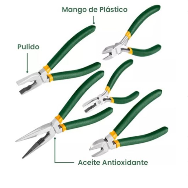 GENERICO - Juego De Alicates 5 Piezas Jadever