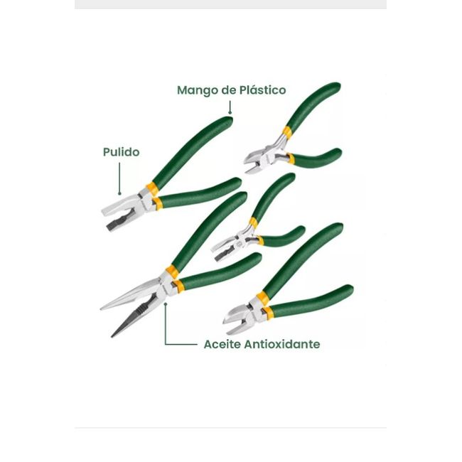 GENERICO - Juego De Alicates 5 Piezas Jadever