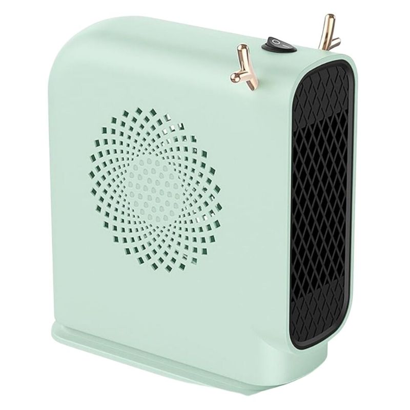 GENERICO - Termo Ventilador Calefactor Eléctrico Verde 500w Oficina