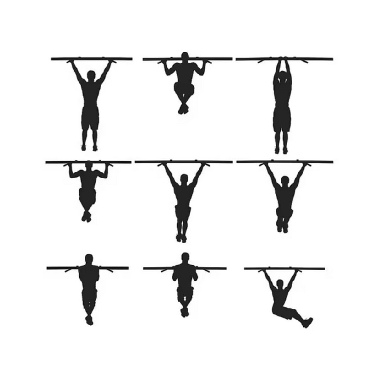 GENERICO - Barra Dominadas Multifuncional Blanco Ejercicios Fit + Pernos