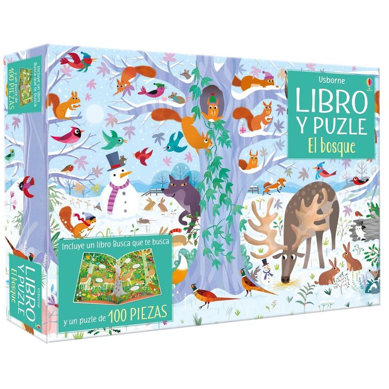 USBORNE - Libro Y Puzzle. El Bosque (100 Piezas)