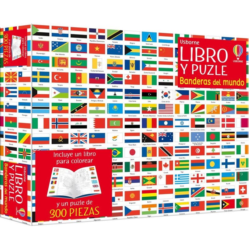 USBORNE - Libro Y Puzzle. Banderas Del Mundo (300 Piezas)