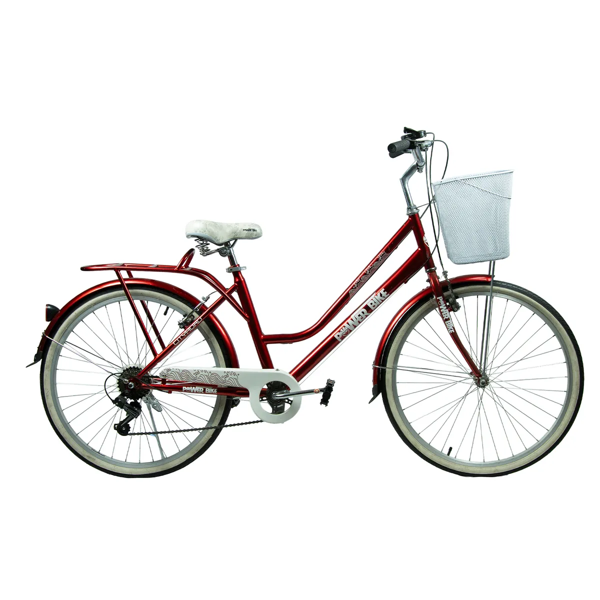 POWERBIKE - BICICLETA ARO 26 PASEO POWERBIKE ROJA