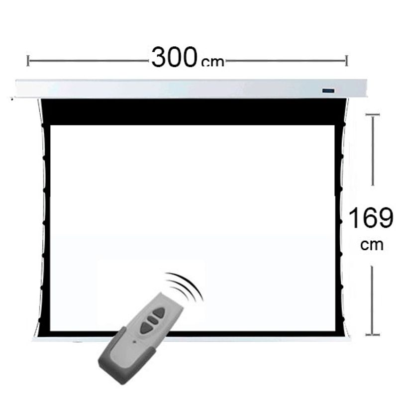 GENERICO - TELON ELECTRICO TENSIONADO 300X169cm  incluye control remoto