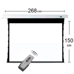 GENERICO - TELON ELECTRICO TENSIONADO 268x150 cm incluye control remoto