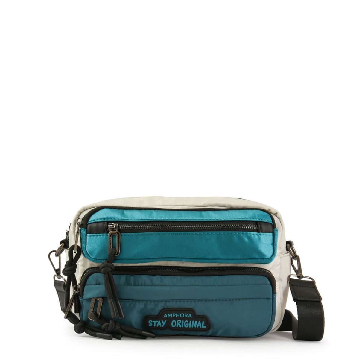 AMPHORA - Cartera bandolera ana luisa pequeña gris