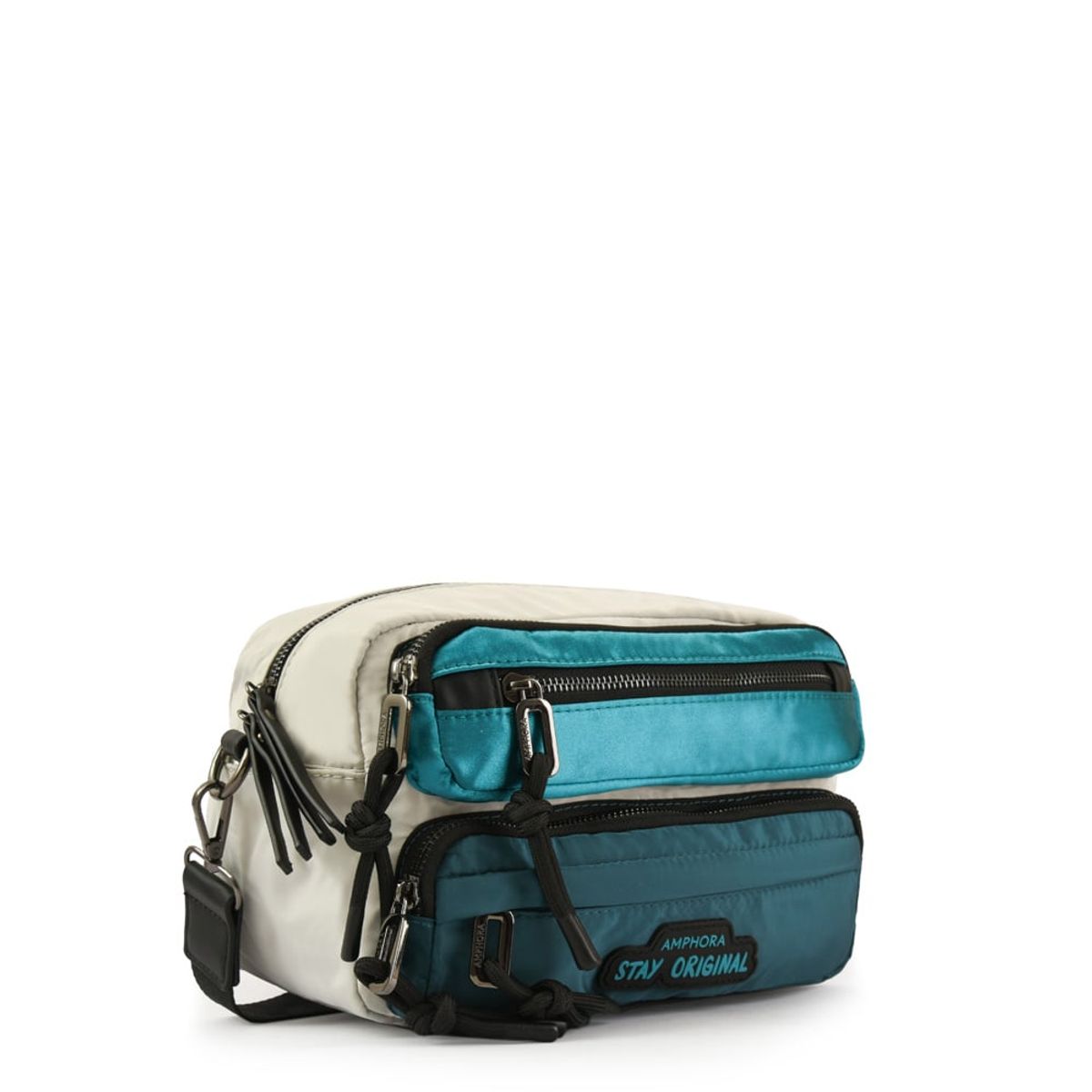 AMPHORA - Cartera bandolera ana luisa pequeña gris