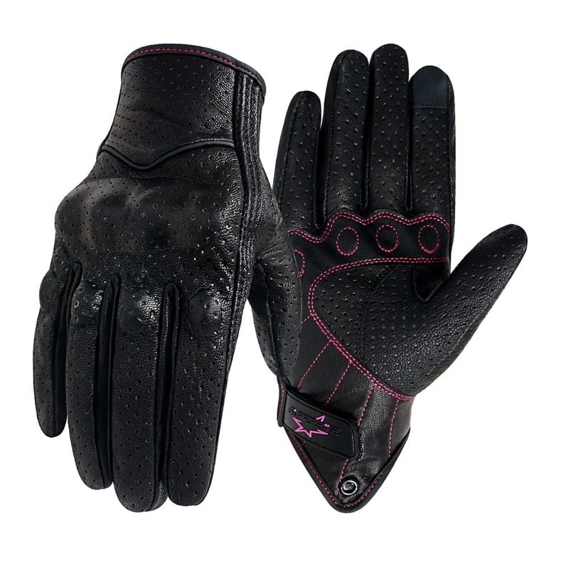 GENERICO - Guantes para Moto de Verano XS Superbike Mujer Cortos cuero