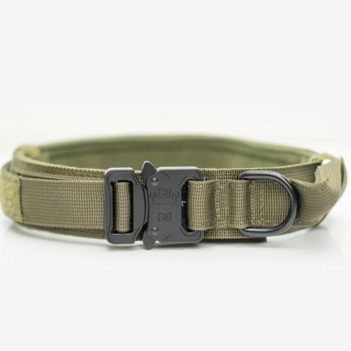 DEFENSOR FOREVER - Collar Táctico Perros Reforzado Ajustable Talla L Verde