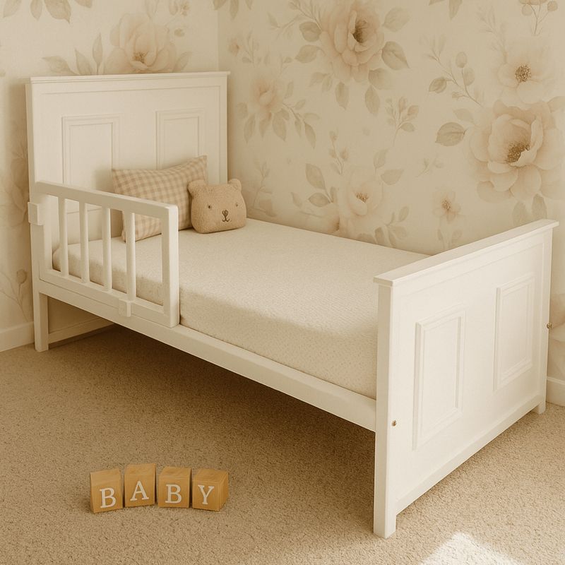 MPA DECOHOGAR - Cama victoriana infantil con baranda removible - 1,5 plaza
