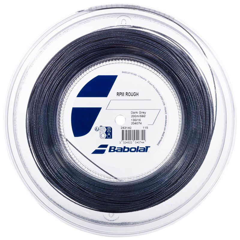 BABOLAT - CUERDA TENIS BABOLAT RPM ROUGH 1.25 X 200 MTS (GRIS)