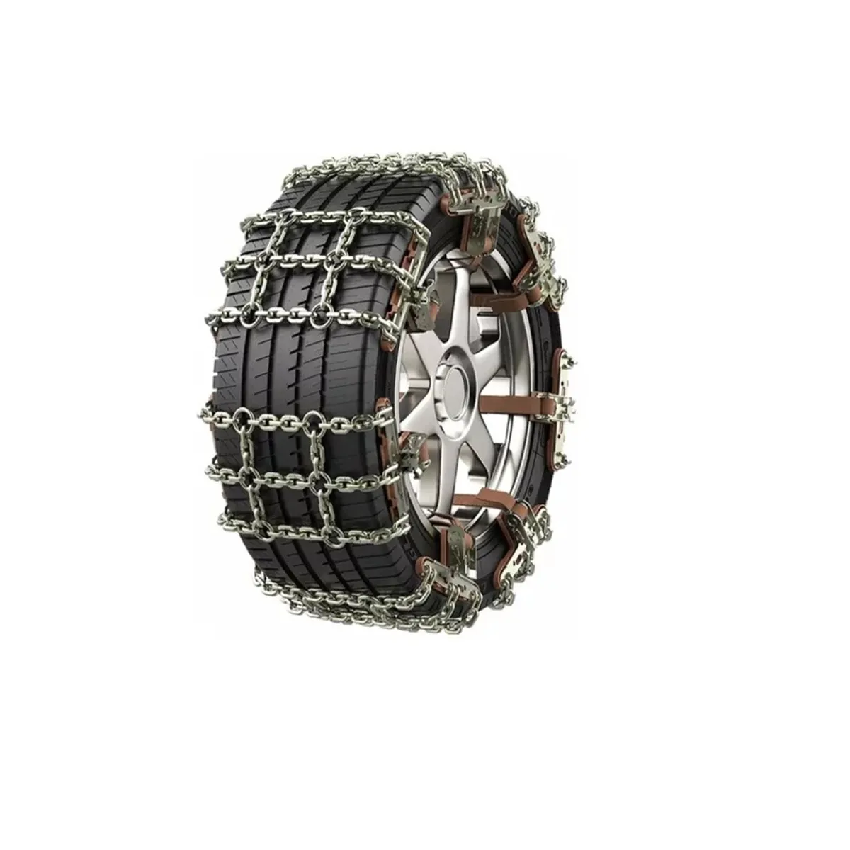 GENERICO - X6 Cadena de nieve antideslizante fácil montaje Small