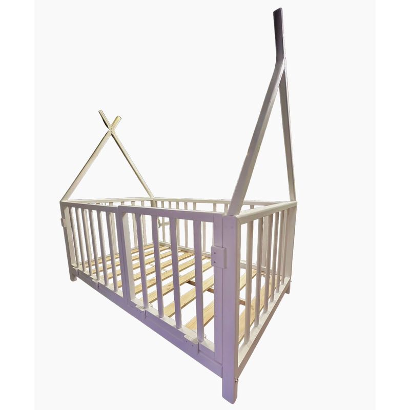 MPA DECOHOGAR - Cama cuna con barandas removibles para niños - 1 plaza
