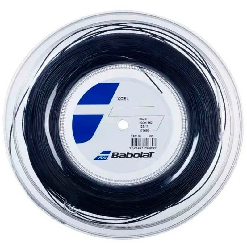 BABOLAT - CUERDA TENIS BABOLAT XCEL 1.30 X 200 MTS (NEGRO)