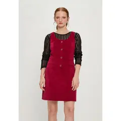 IO - Vestido Liso Burdeo