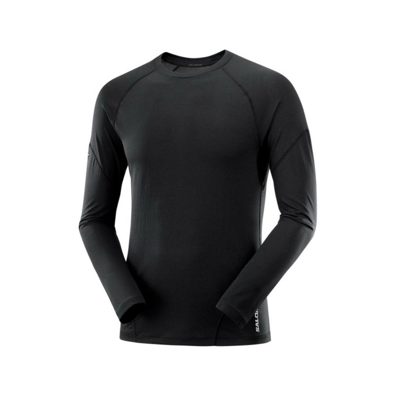 SALOMON - Polera Hombre Cross Run Ls Tee M Negro Salomon.-