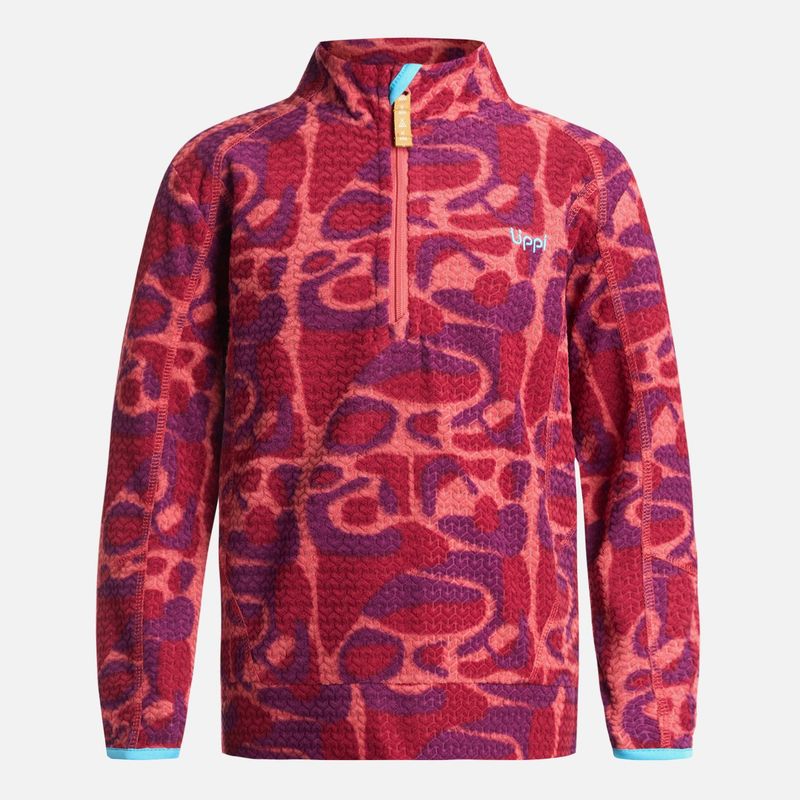 LIPPI - Poleron Niña Saltamontes Nano-F 14 Zip Print Rosa Lippi