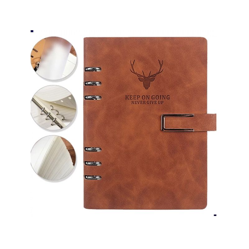 GENERICO - Cuaderno Inteligente Hebilla Magnética De Cuero Sintético.
