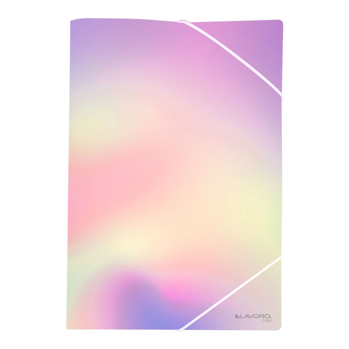 LAVORO - Carpeta holográfica plástica A4 con elástico