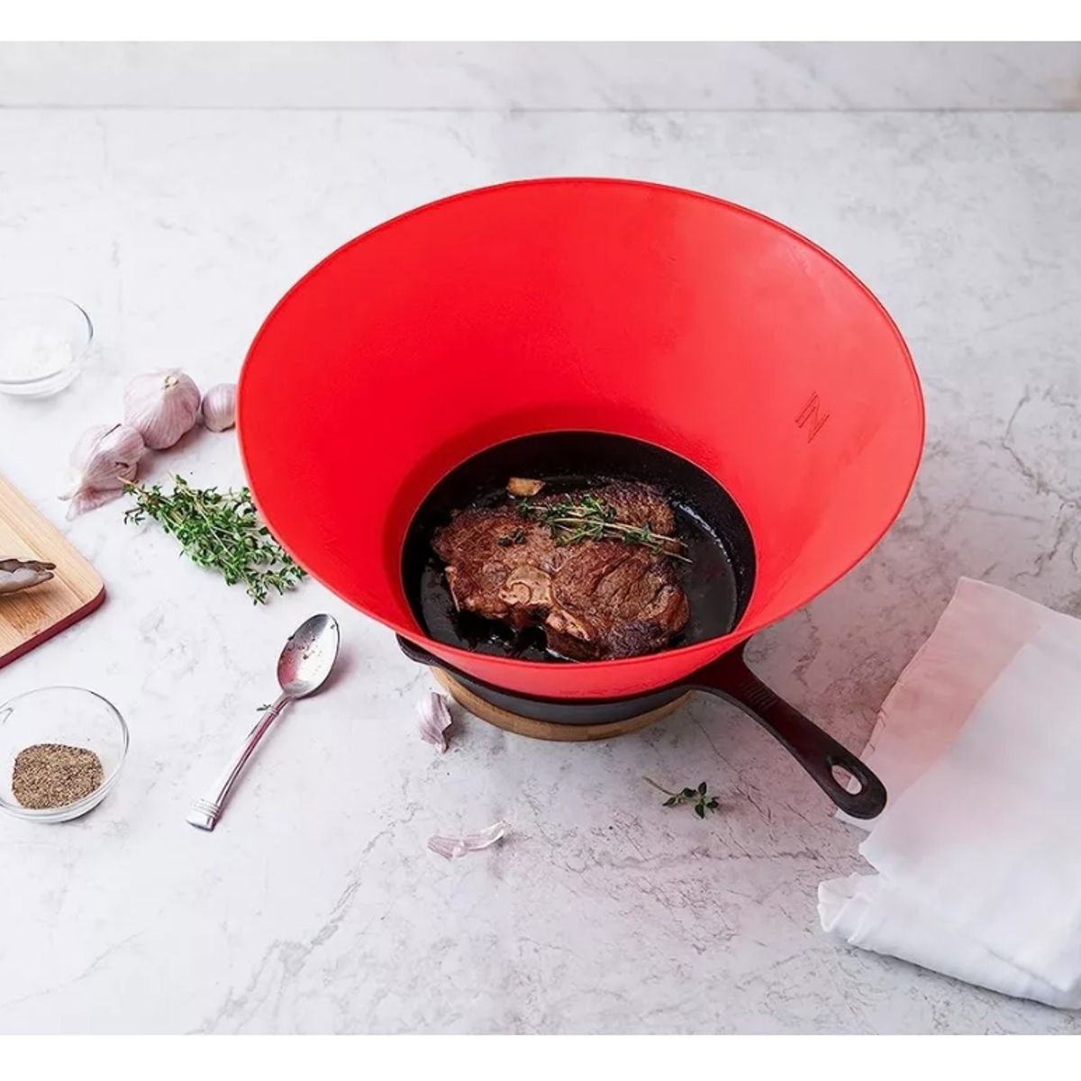 GENERICO - Pared Protectora Sartén Anti Salpicadura De Silicona