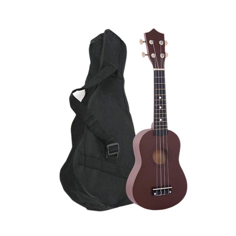 MOBII - Ukelele 21". Incluye Funda. Color Café Oscuro