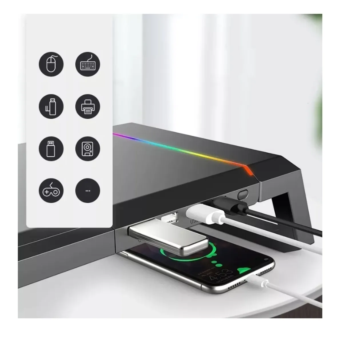 GENERICO - Soporte Base Elevadora Gamer Para Monitor