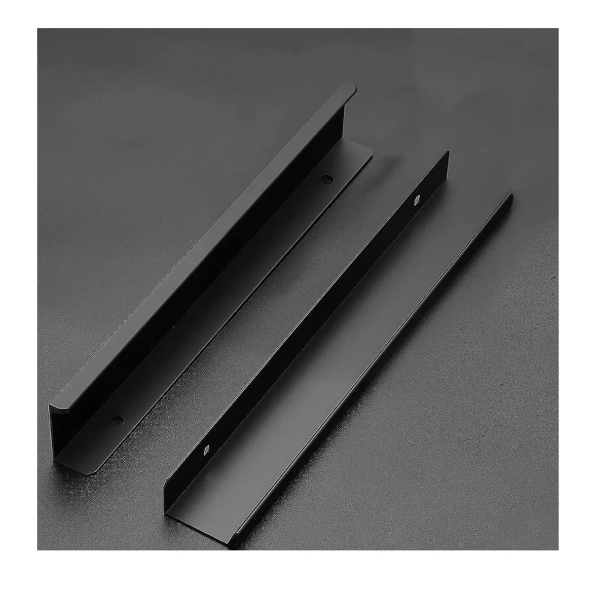 GENERICO - 10 Pcs Cajón Oculto Tiradores Mailla Negro 25cm Con Tornillo