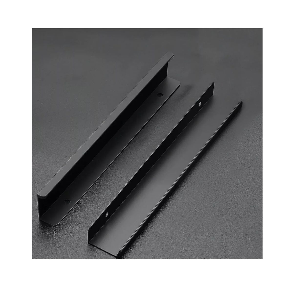 GENERICO - 10 Pcs Cajón Oculto Tiradores Mailla Negro 25cm Con Tornillo