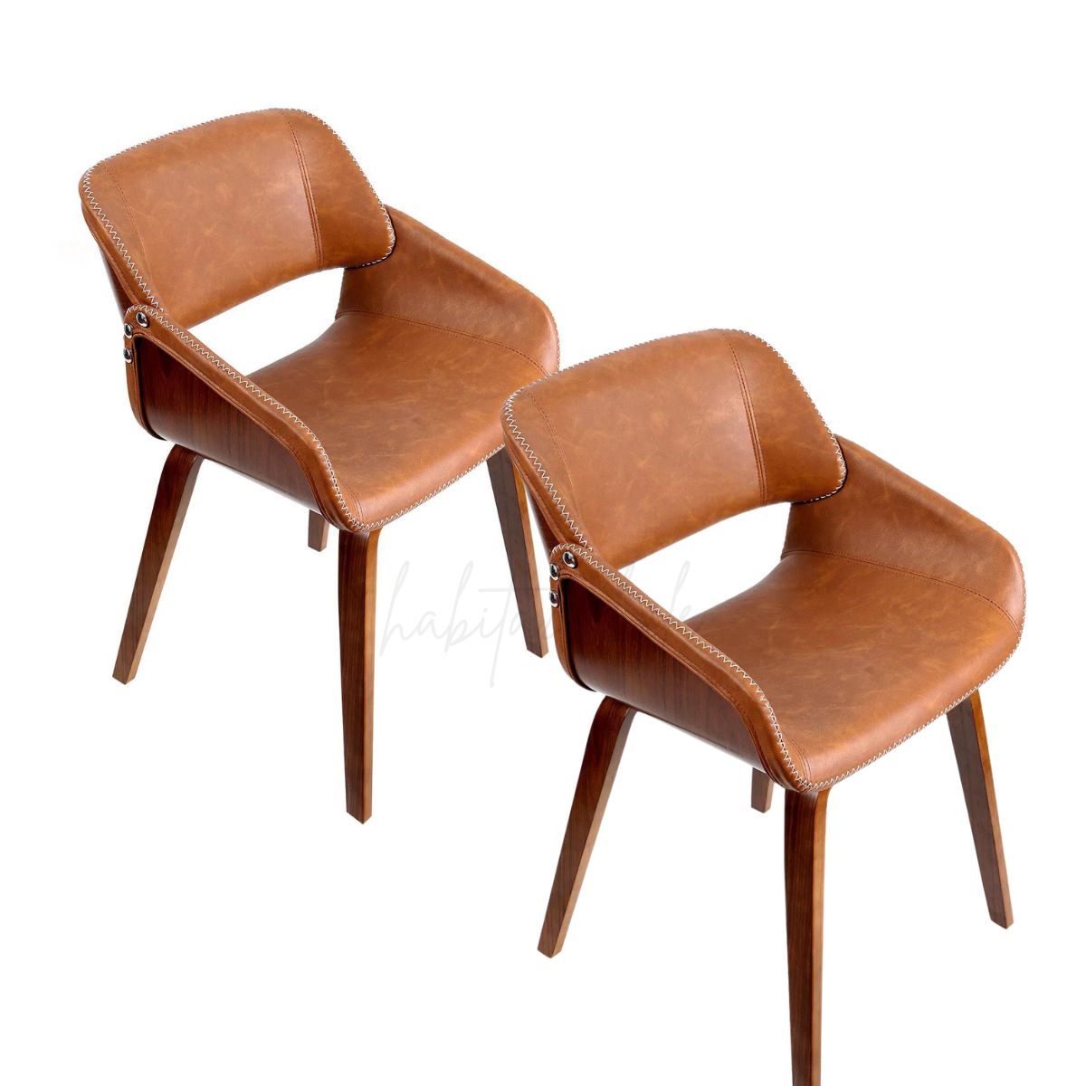 HABITA2 CHILE - Pack de 2 Sillas de comedor sitial Cafe