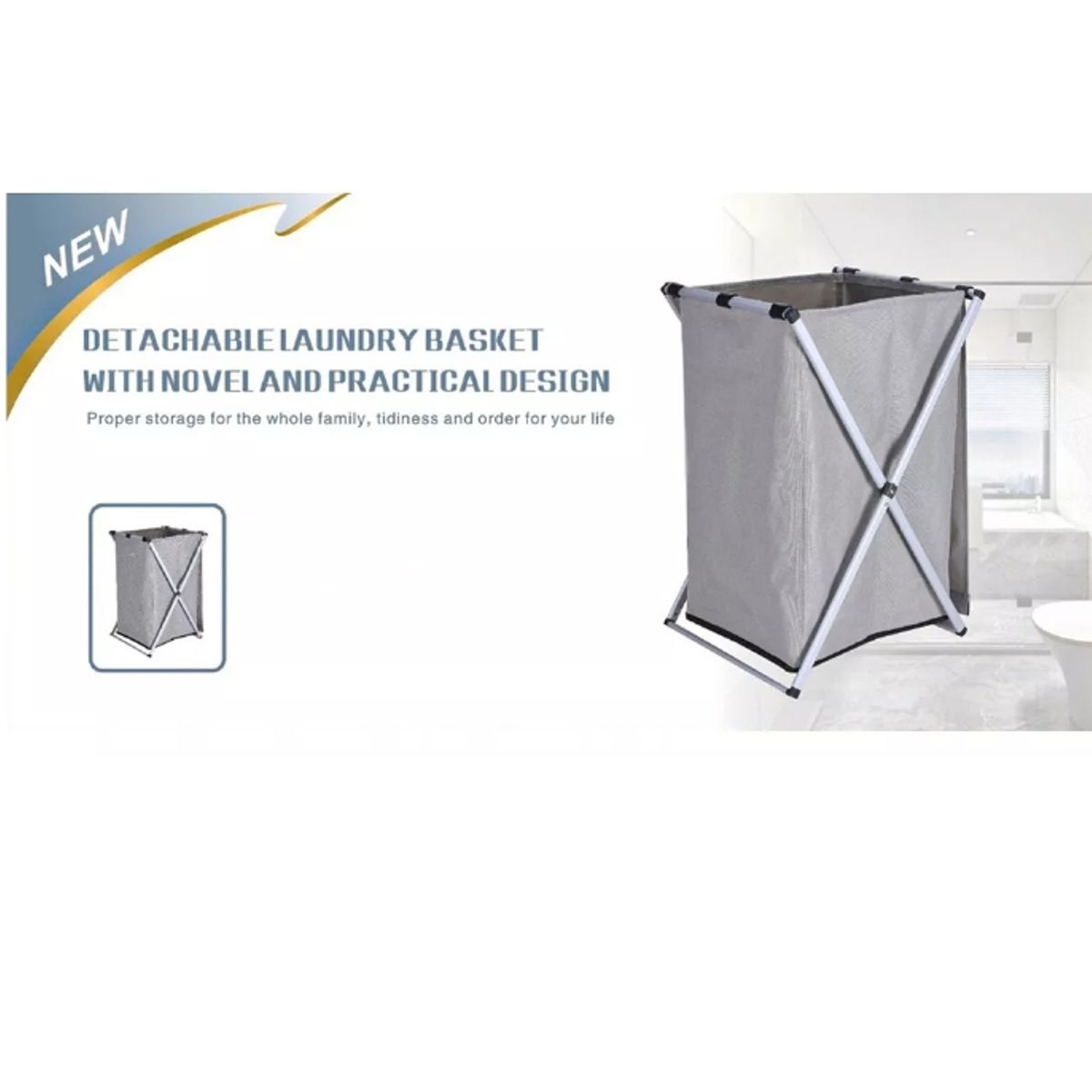 GENERICO - Cesta Ropa Sucia Plegable Canasto De Tela Diseño Practico