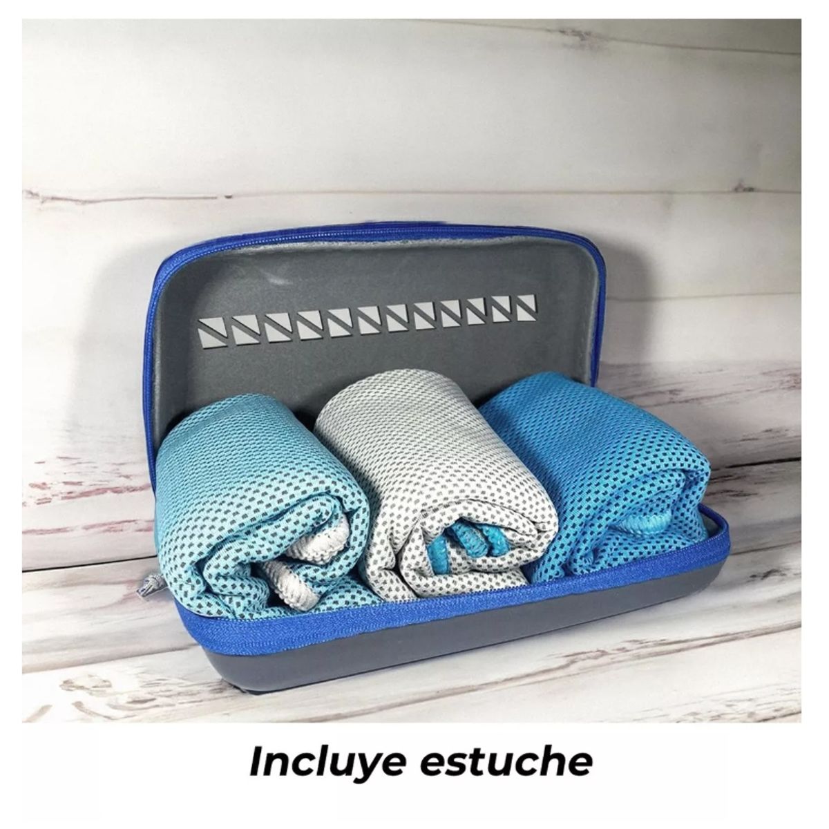 GENERICO - Toalla Microfibra Set De 3 Fitnics 100x30 Ejercicio +estuche