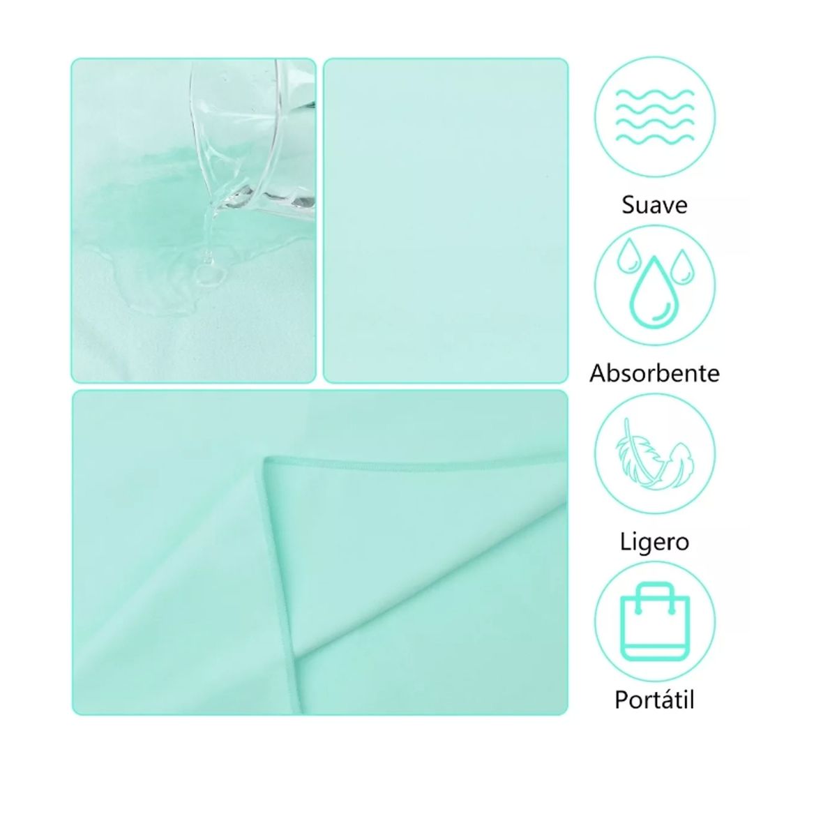 GENERICO - Toalla Baño Viaje De Microfibra De Secado Rápido, 3 Pcs