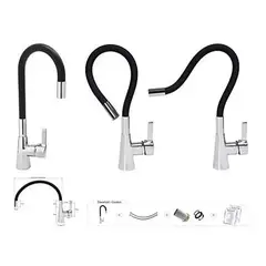 GENERICO - Llave Lavaplatos Monomando Cuello Flexible