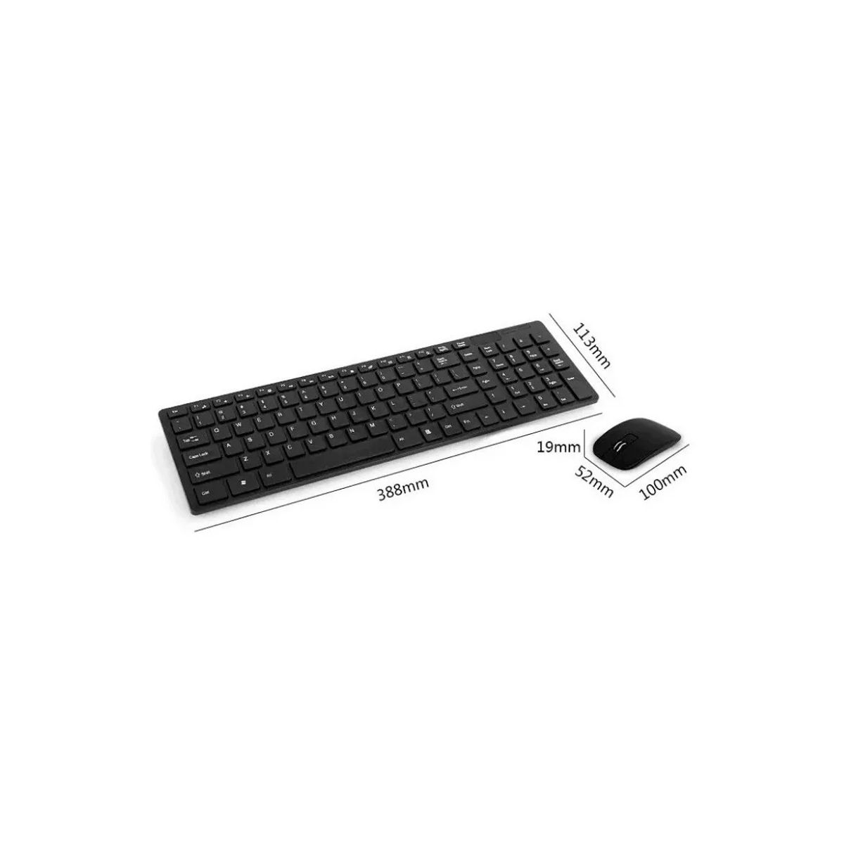GENERICO - Kit Mouse Teclado Inalámbrico 24g Protector Ultra Slim