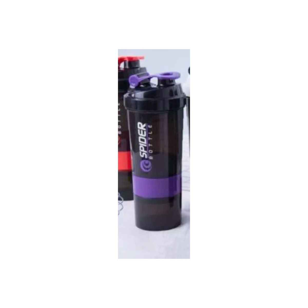 GENERICO - Shaker 3 En 1, Botella Mezclador Batidos Proteina 500ml Gym