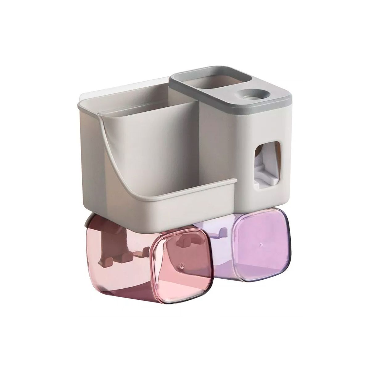 GENERICO - Dispensador Pasta Crema Dental Cepillos Organizador 2 Vaso