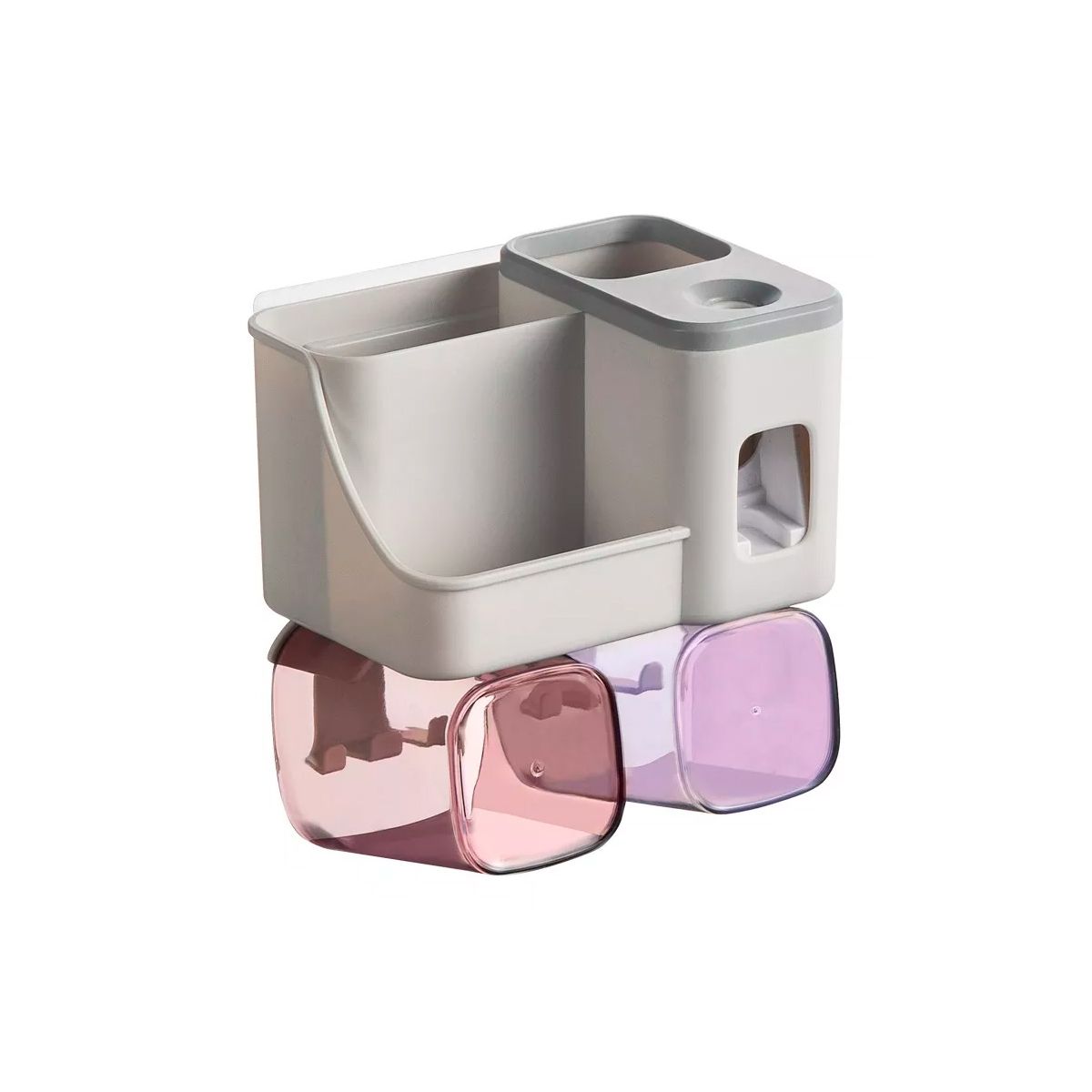 GENERICO - Dispensador Pasta Crema Dental Cepillos Organizador 2 Vaso