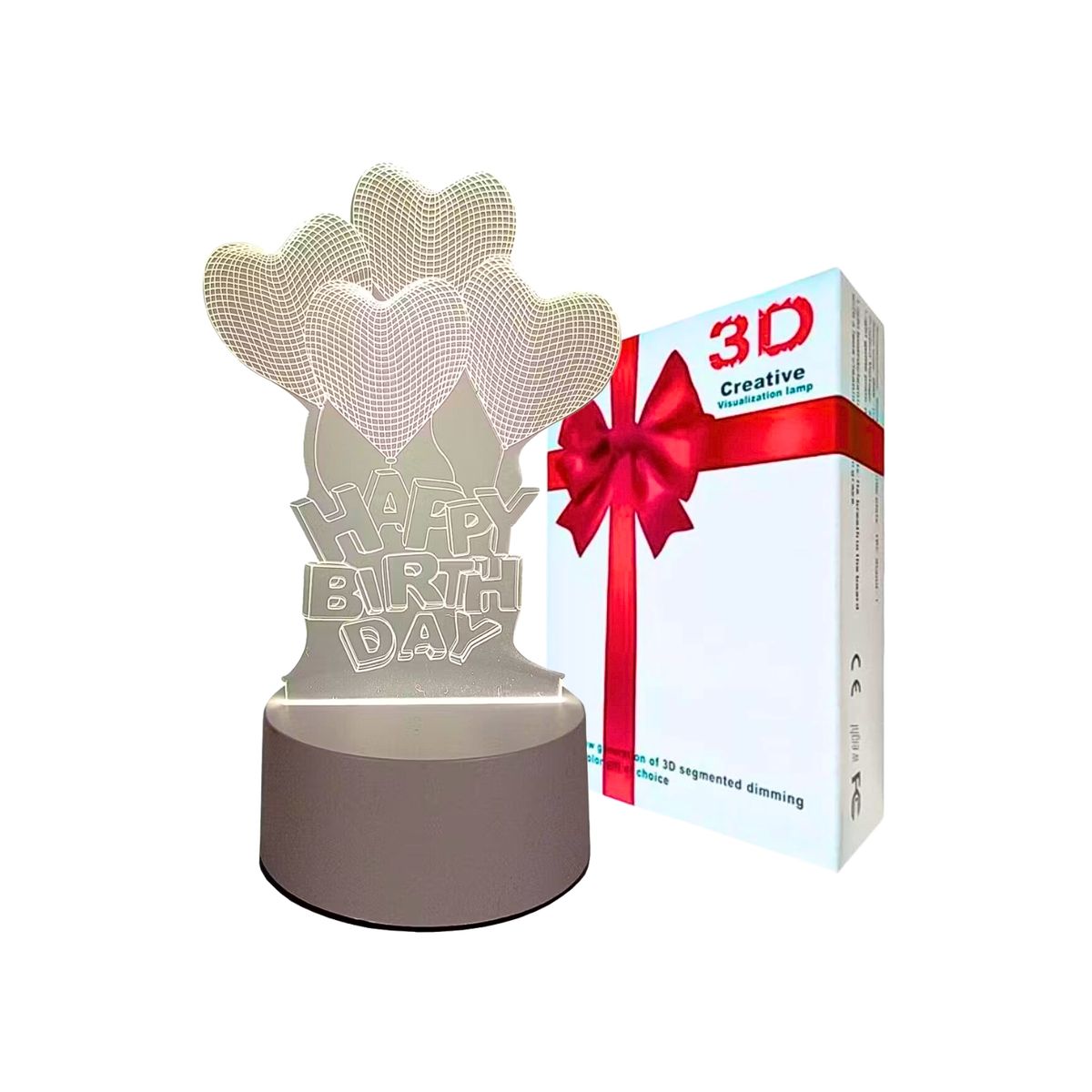 GENERICO - Lámpara 3D Diseño De Feliz Cumpleaños Creativo Decoración