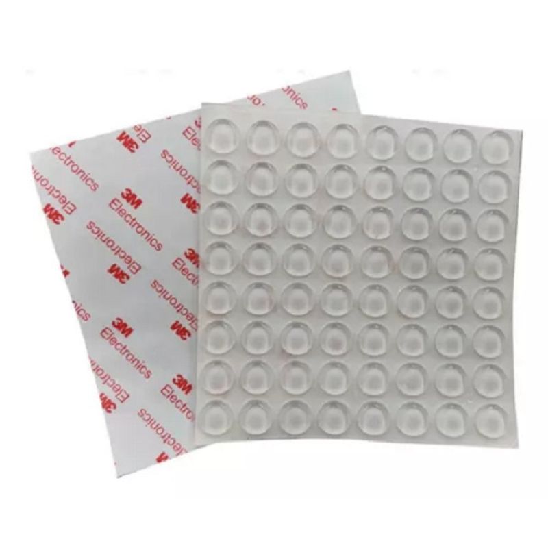 LISM - Set 100 Uds Topes Auto Adhesivo Transparente Puertas Muebles 215217
