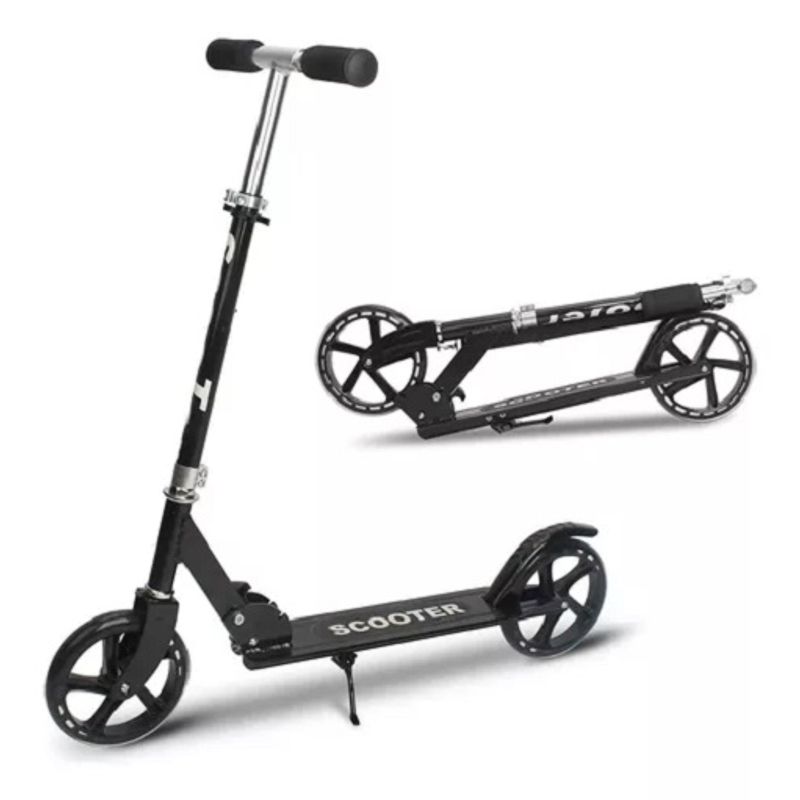 GENERICO - Scooter Monopatin Plegable Metalico 2 Ruedas 200mm 215224