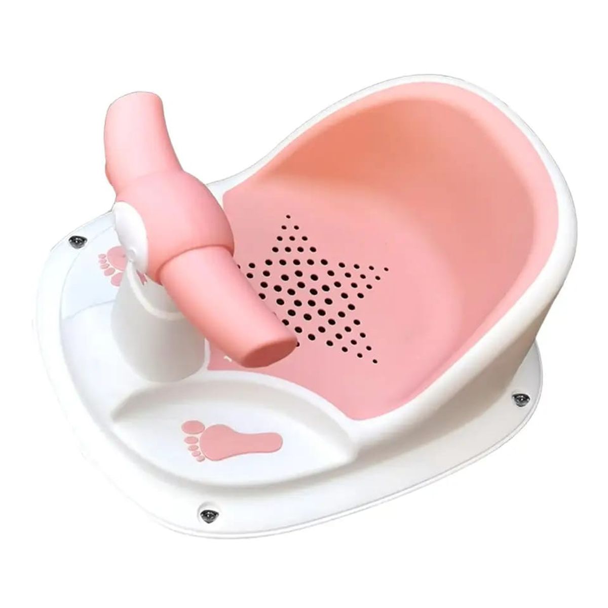 OEM - SILLA DE BAÑO PARA BEBE CON VENTOSA ROSA