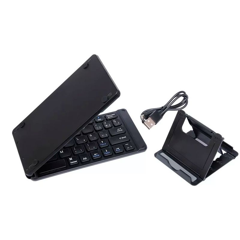 GENERICO - Mini Teclado Bluetooth Plegable Tecmaster Color del teclado Negro