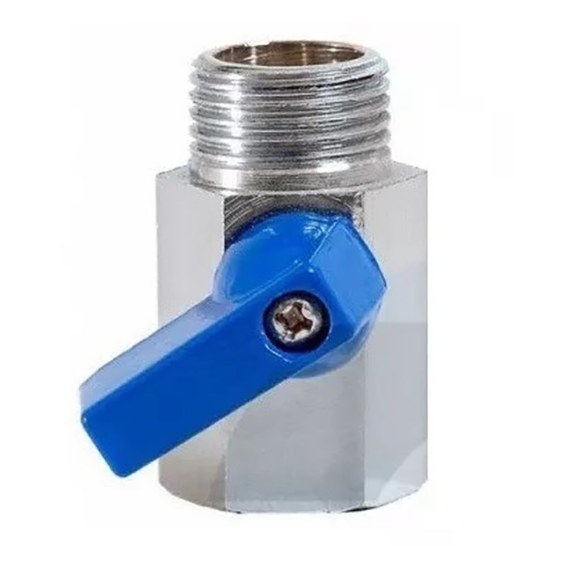 GENERICO - Llave Paso Agua Cromada Bola 12 Hihe Acero Compacta